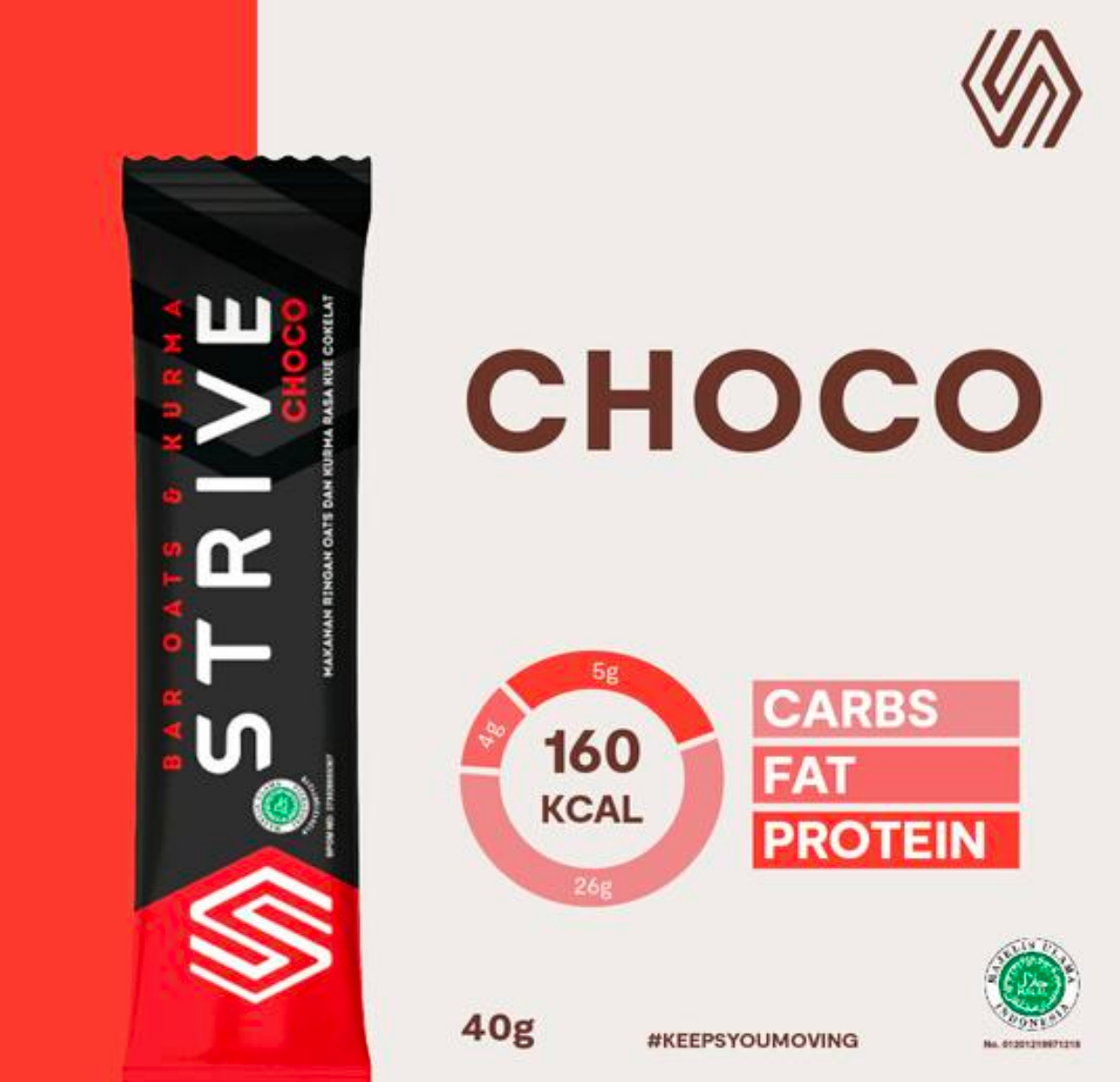 STRIVE Energy Bar - Fullbar Choco 40g