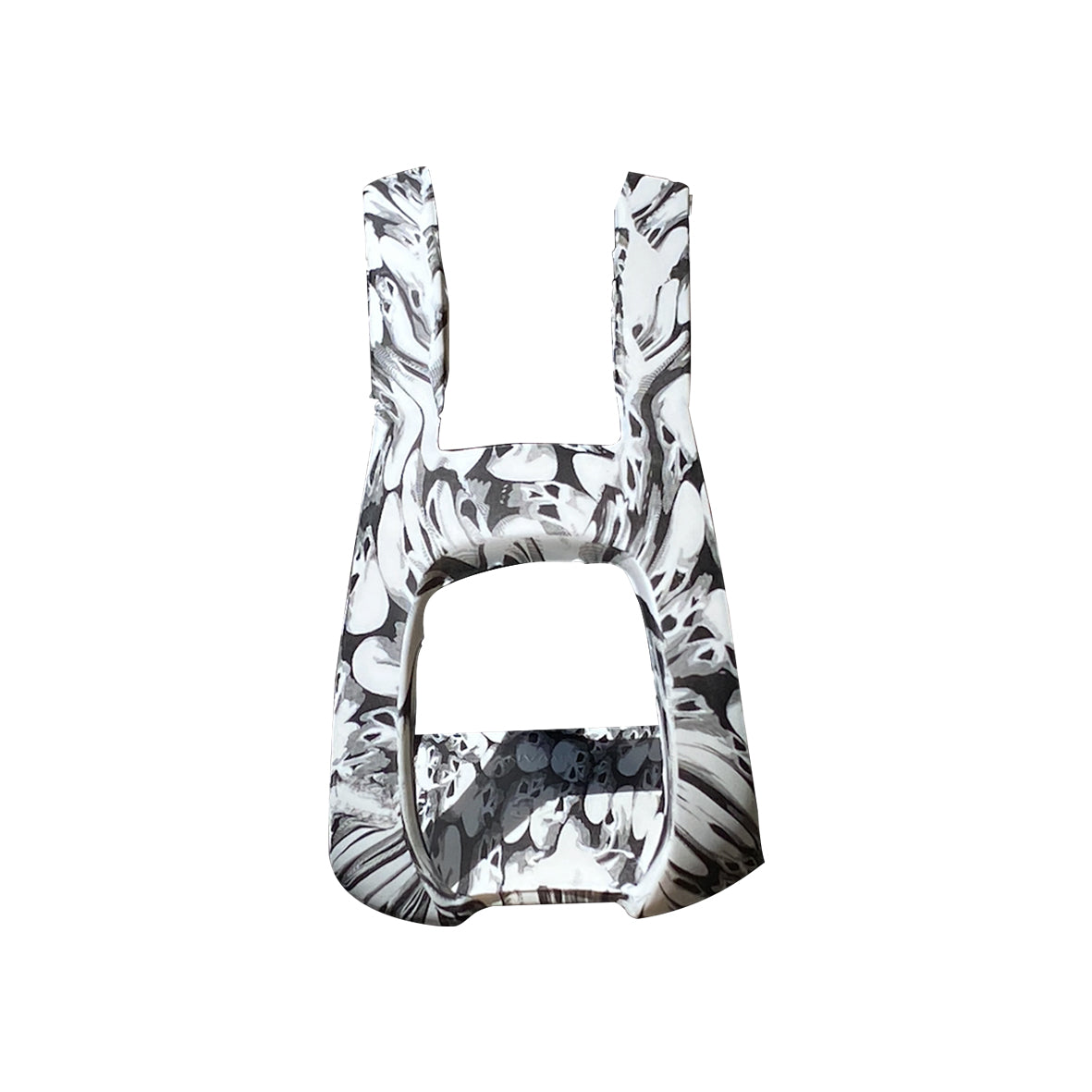 MASH Nylon Double Toe Clips + LOCKING HARDWARE - B+W Skulls [M]