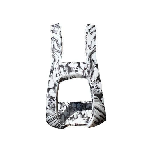 MASH Nylon Double Toe Clips + LOCKING HARDWARE - B+W Skulls [M]