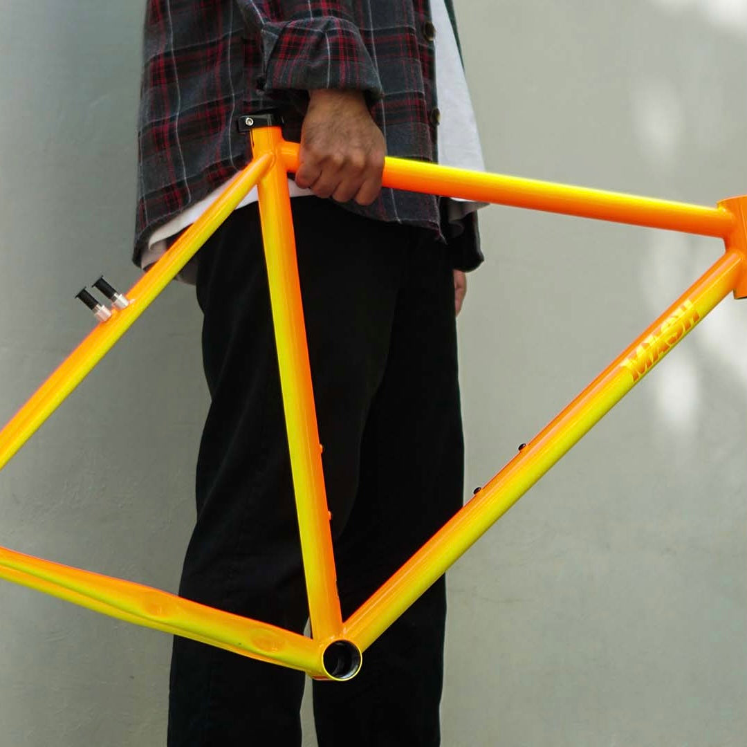 MASH Steel Frameset Neon Orange/Yellow Fade – Office Coffee