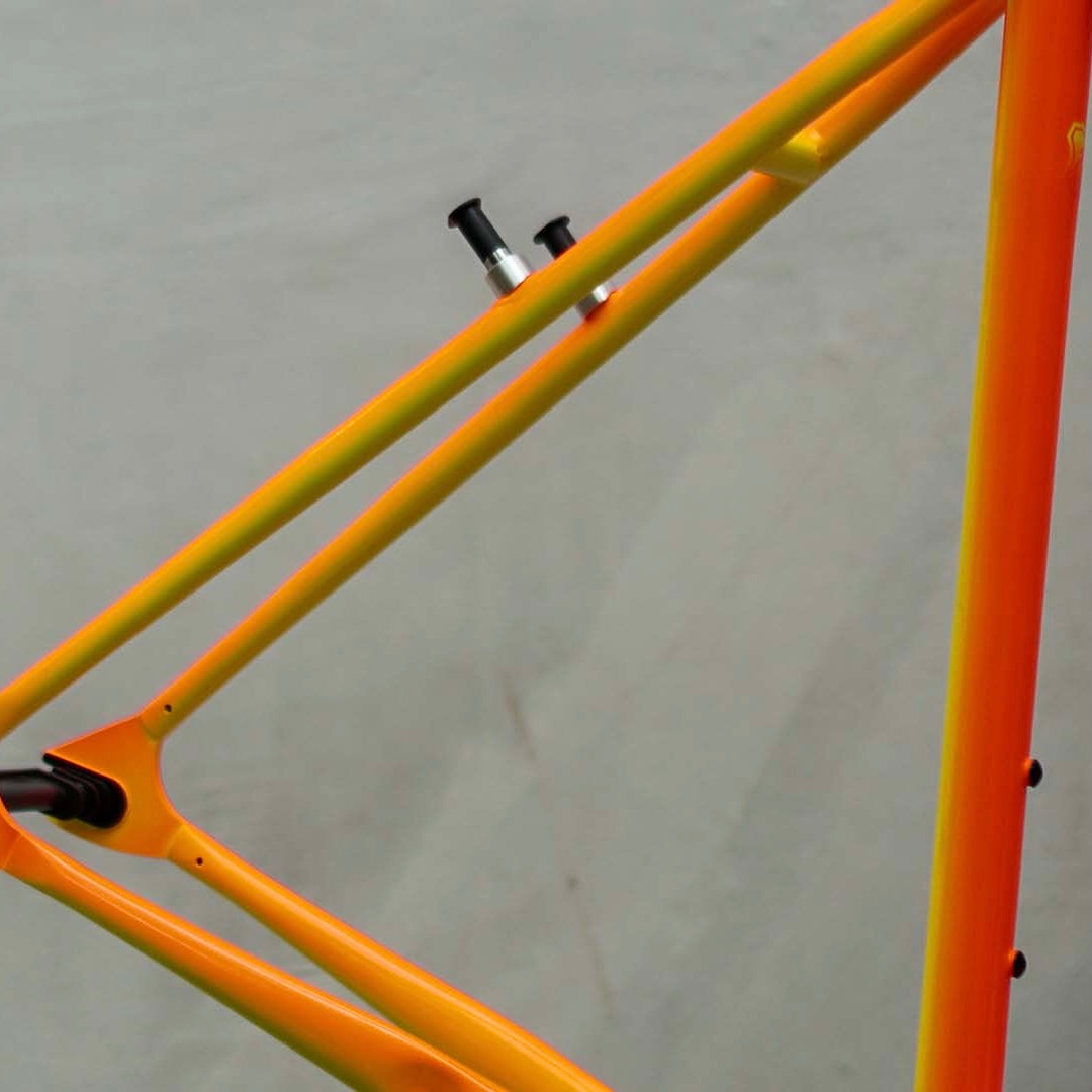 MASH Steel Frameset Neon Orange/Yellow Fade – Office Coffee