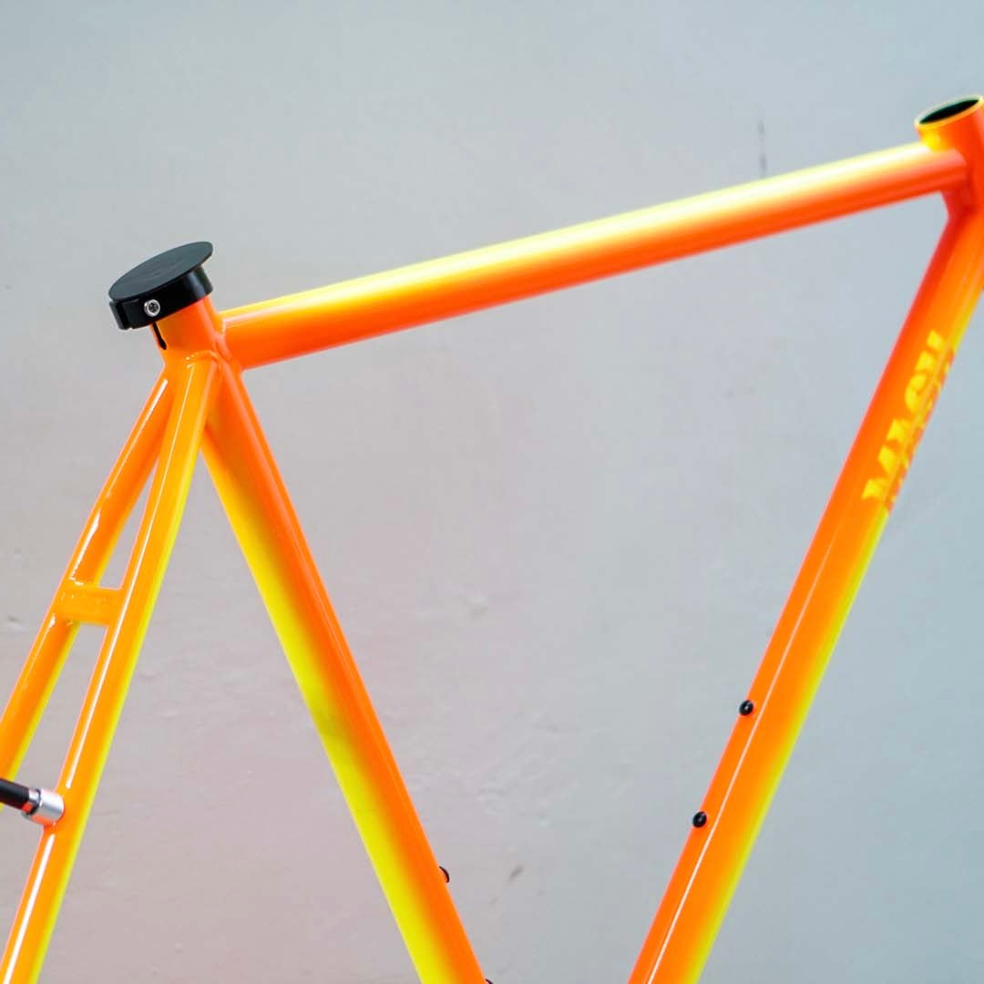 MASH Steel Frameset Neon Orange/Yellow Fade – Office Coffee