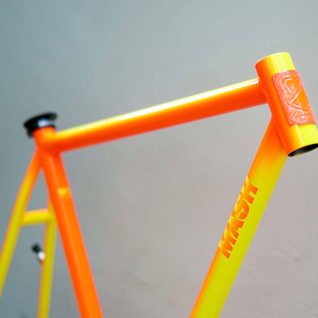MASH Steel Frameset Neon Orange/Yellow Fade – Office Coffee
